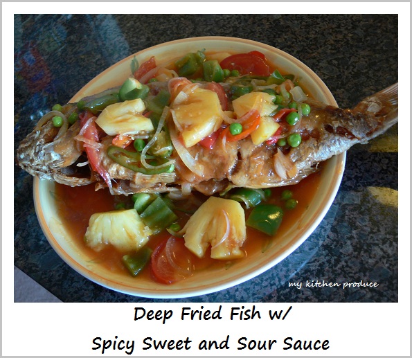 Deep Fried Fish with Spicy Sweet and Sour Sauce