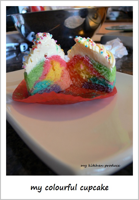 Rainbow Cupcakes with Orange Cream Cheese Frosting_my colorful cupcakel